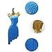 ONUYGCFH Adult Layered Tassels Latin Dancing Outfit Suspenders Ballroom Dancewear Backless Salsa Dance Dresses for Women,Blue,XL