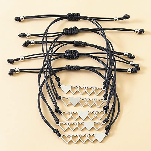 Mother Daughter Bracelets Set for 2/3/4 Mommy and Me Heart Matching Wish Bracelets Christmas Birthday Gifts for Mommy Daughter3