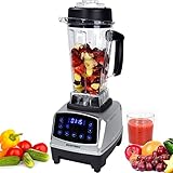 Syntrox Germany Standmixer Digital 1500 Watt, 40000 U/Min, 2 Liter Hochleistungsmixer, 6 Edelstahlklingen - 7 Programme - LCD-Display - Zerkleinerer - Icecrusher - Getreidemühle