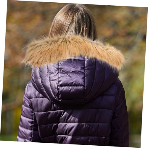 KESYOO Shawl Detachable Collar Faux Fur Hood Trim Winter Costume Accessories Snow Suit Women Faux Fur Trim for3