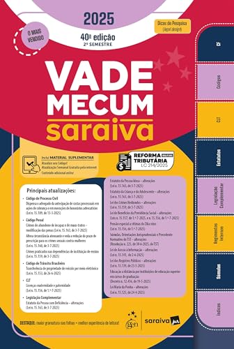 Vade Mecum Saraiva Tradicional - 40ª Edição 2025
