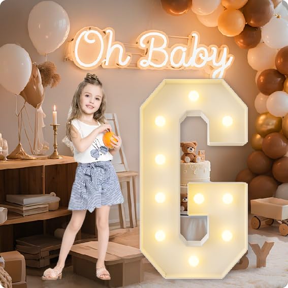 HXWEIYE Large Marquee Letter G, 3FT Battery Operated, Easy to Assemble