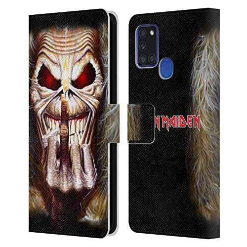 Étui Iron Maiden Samsung A21s en cuir HCD Candle Finger Art