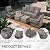 RICHRYCE 6 Piece Outdoor Patio Furniture Set, Patio Conversation Sets Outdoor Sectional Furniture with Adjustable Backrest and Comfy Cushions for Garden, Porch, Backyard