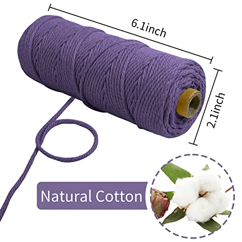 LEREATI Macrame Cord 2mm x 100m, Thick Macrame Rope Natural Cotton Rope Craft String - Image 2