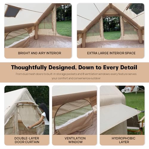 Carpa inflable con tragaluz para 4 personas miniatura 6
