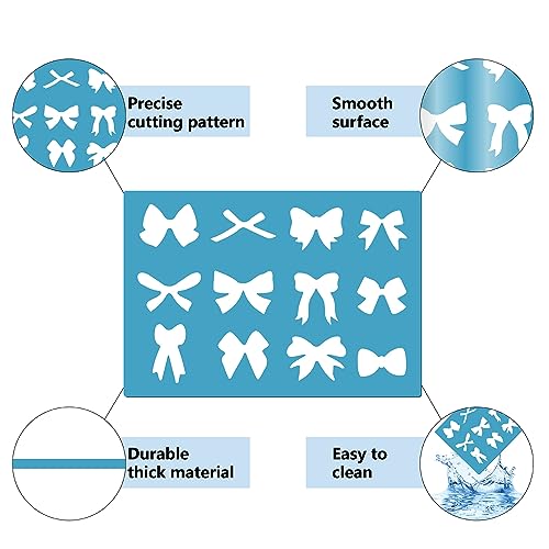 GORGECRAFT 2 Styles Acrylic Bow Tie Template Butterfly Earrings Making Templates Reusable Bowknot Spring Natural Stencils Bows Earring Dies Cutting Stencil for Diy Jewelry Craft Making Gift Wrapping - Image 4