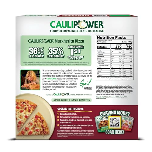 Image of CAULIPOWER Margherita Stone-Fired Cauliflower Crust Pizza, 11.85 Oz (Pack of 1)