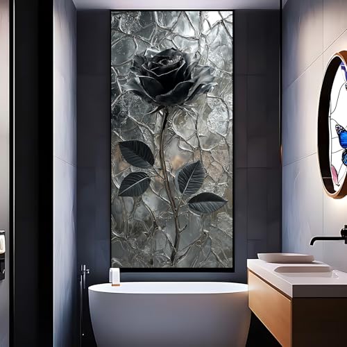 Vinilo Decorativo para Ventana Black Rose 17.51x39.37 pulgadas miniatura 7