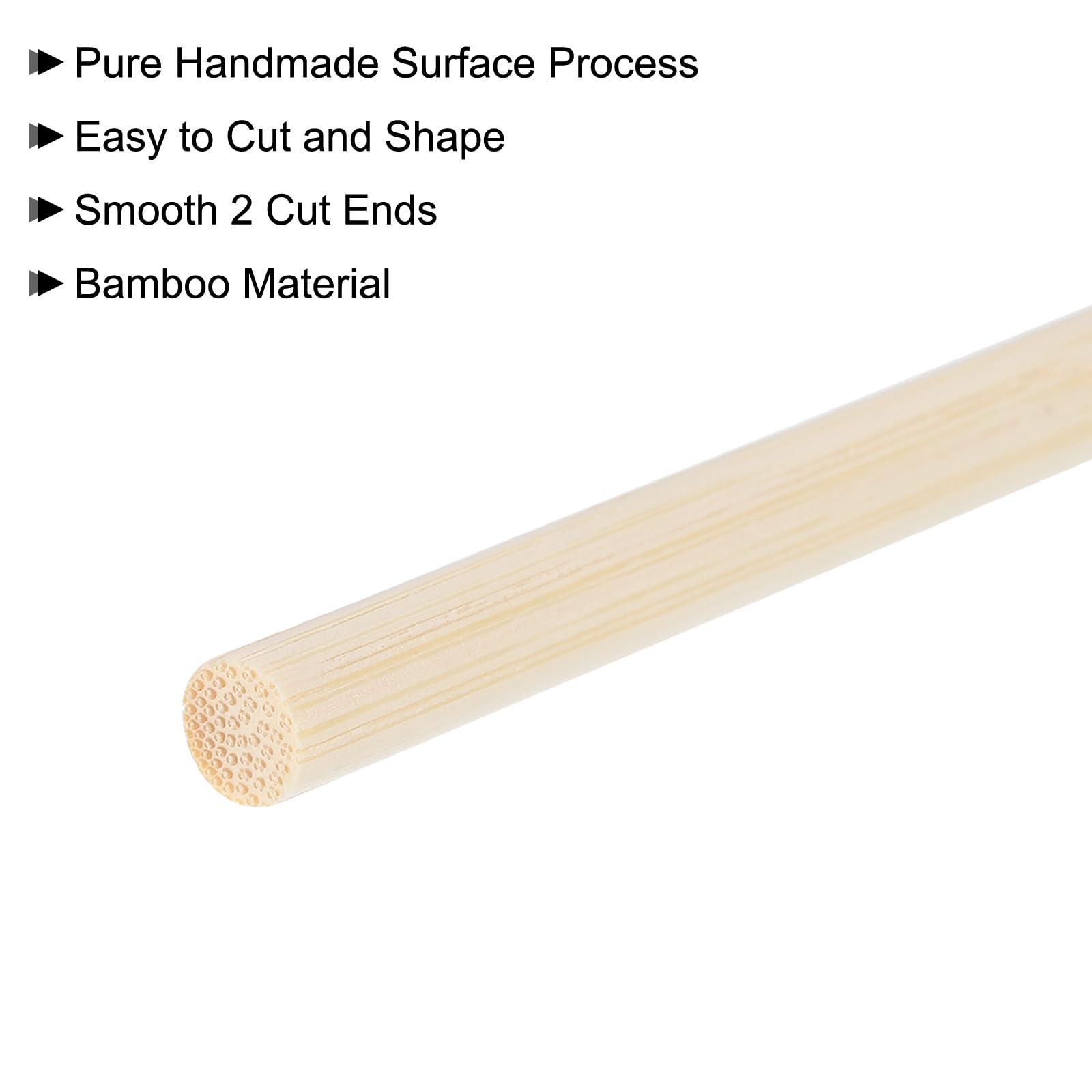 uxcell Wooden Dowel Rods,30cm/12 Round Dowel Rod Wood Sticks,6mm/0.23" Bamboo Stick for Arts Crafts Photo Booth Props - Image 4