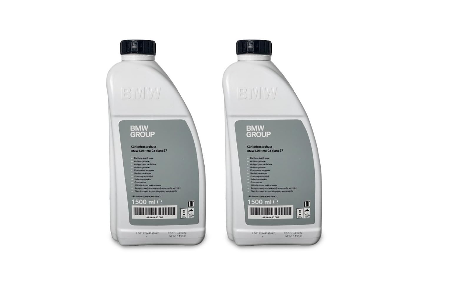 Original BMW enfriador Protección contra Heladas Azul/Verde – 2 x 1,5 litro.