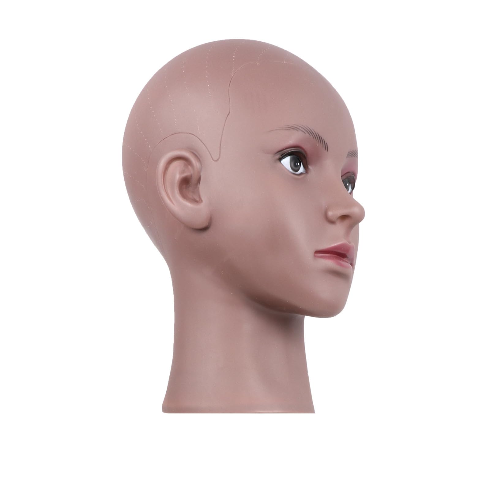 Cabeza de maniquí calva ligera para evitar caídas de soportes pesados en peluquerías