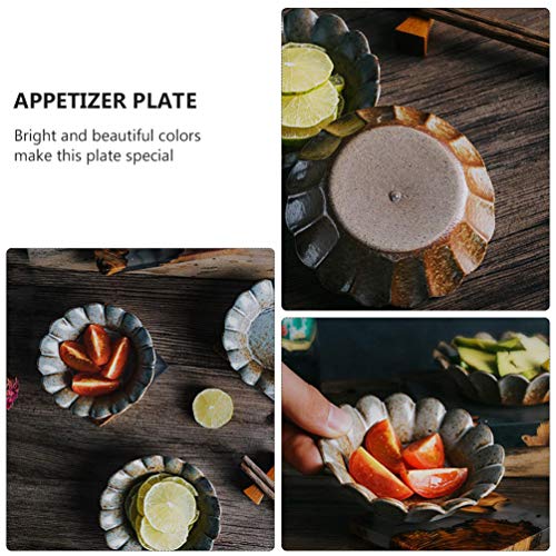 Hemoton Prato de molho de cerâmica para servir pires para sushi, aperitivo, louça, estilo japonês