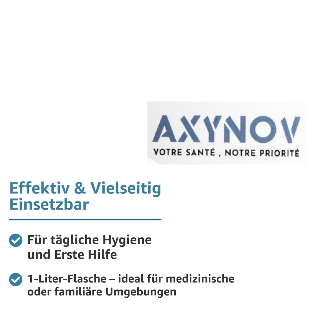 NaCl 0,9% 1L Suero fisiológico – Solución salina fisiológica isotónica, para lavado nasal bebé y adulto, limpieza de nariz y heridas para irrigador nasal -Suero fisiológico 1L en botella AXYNOV