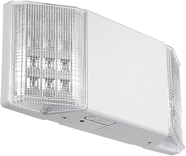 TORCHSTAR LED Emergency Lighting, Commercial Emergency Lights with Battery Backup, UL Listed, Two Square Heads, AC 120/2