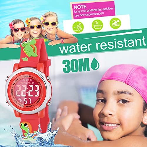 Kids Watches with Waterproof Alarm - Dinosaur Gifts for Boys Girls Age 3-104