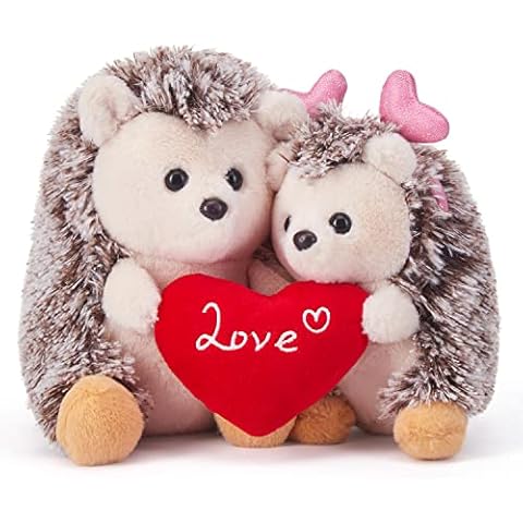 IKASA Adorable Hedgehog Plush Toy with Heart Cover