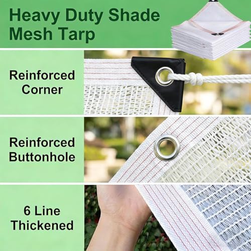 Filet d'ombrage de jardin avec œillets protection UV pour plantes et terrasse