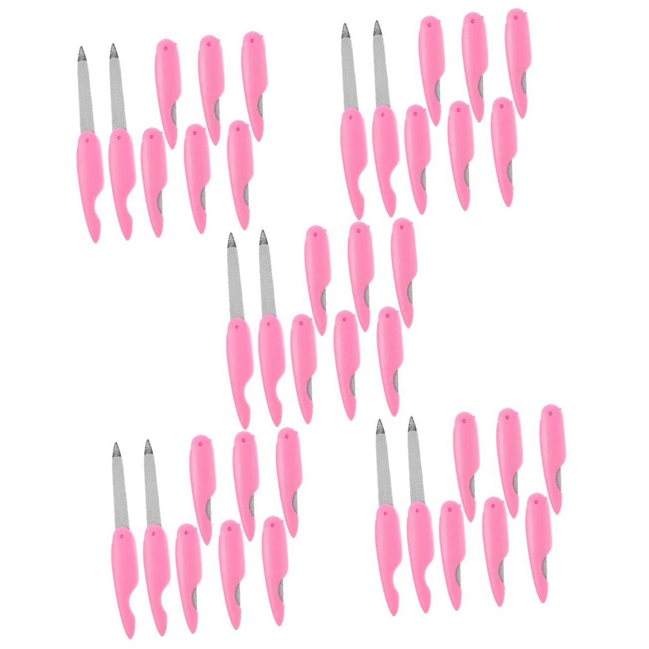 FOMIYES 40piezas Limadores De Uñas Metálicos Plegables Para Manicura Herramientas De Pulido Para Uñas De Manos y Pies Diseño Portátil y Elegante Para Uso Personal y Salones De Belleza