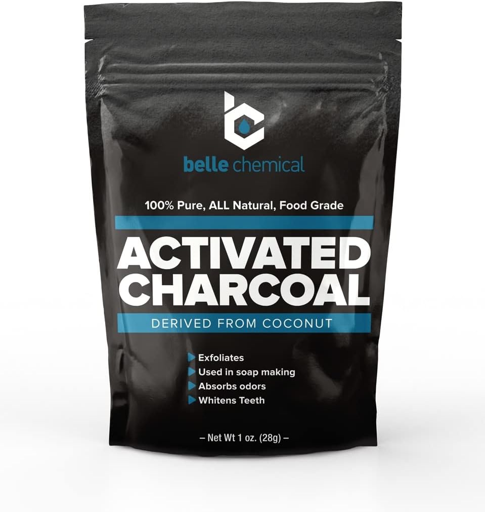 Organic Coconut Activated Charcoal Powder - Food Grade, Kosher - Teeth Whitening, Facial Scrub, Soap Making (1 Ounce to 5 pounds (1 Ounce)