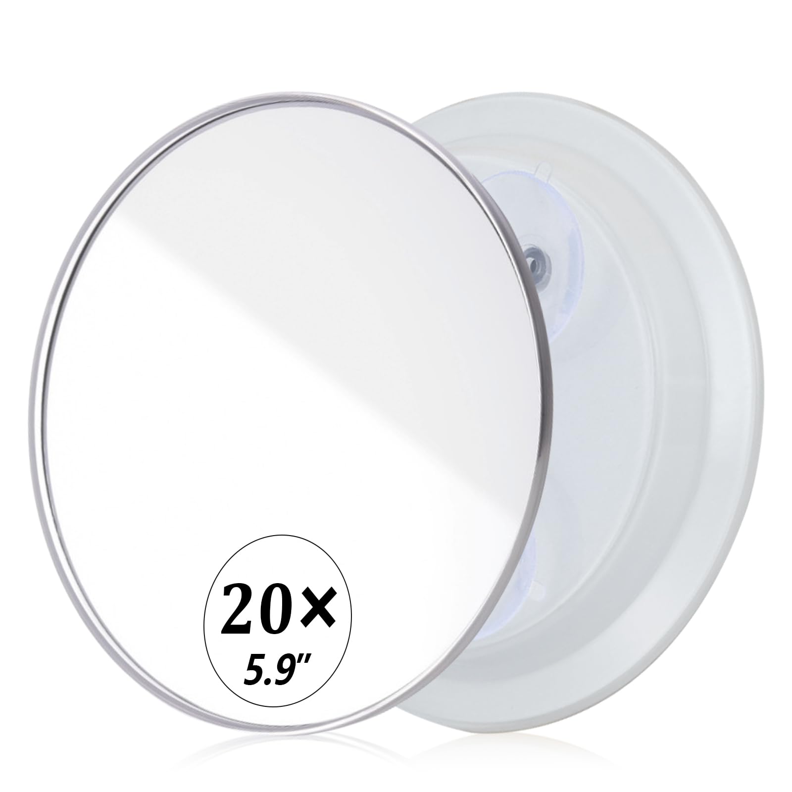 Espejo de Aumento de 20 Aumentos, Espejo Maquillaje con 3 Ventosa, Aumento de Maquillaje, Espejo de Maquillaje de Viaje, Espejos de Aumento para Tocador Escritorio Baño Dormitori