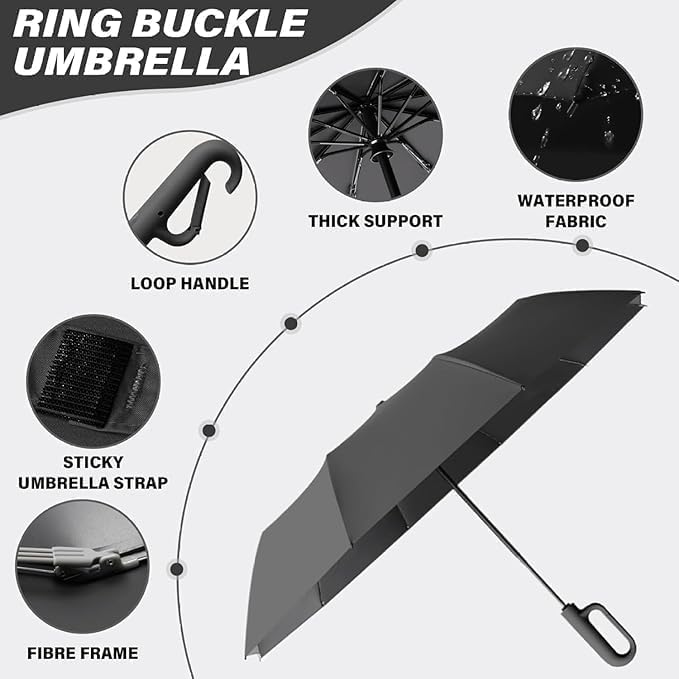 Image of Seniny Windproof Travel Umbrella, Automatic Umbrellas for Rain, Portable & Compact Umbrellas for Backpack, Strong UV for Protection, Folding Small Sun Umbrella for Car, Walking, Coral Pink, 38 inches