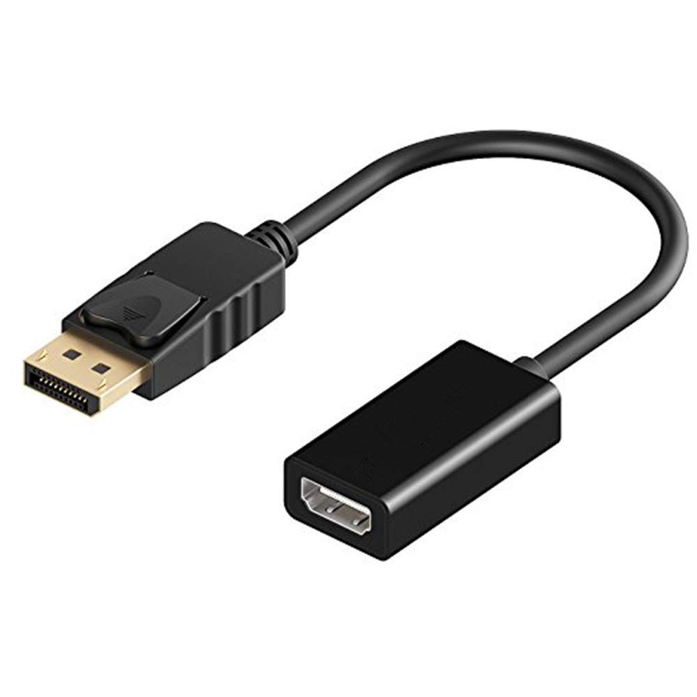 displayport to hdmi adapter, dp display port to hdmi converter male to female gold-plated cord for lenovo dell hp and other brand