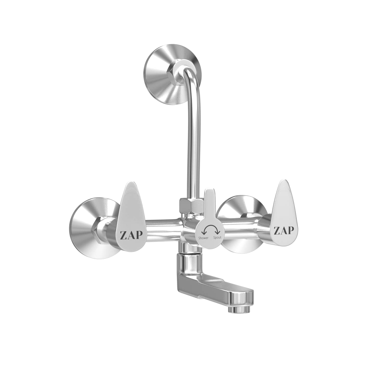 Zap Nova 2 In 1 Brass Wall Mixer with provision for Overhead Shower and 125 mm Long Bend Pipe-Visible Hot/Cold With Faucet CleanerKnobs (B0BXFFZNF4) Amazon Price History, Amazon Price Tracker