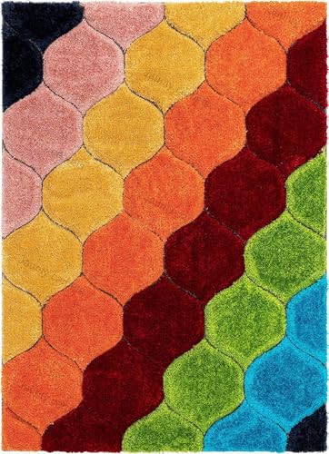 Image of Solid Fluffy Rugs and Carpet for Hall and Drawing Room 5x7 Feet M-6