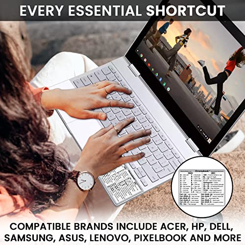 Adhesivo con Atajos para Chromebook 3 x 2.4 in miniatura 4