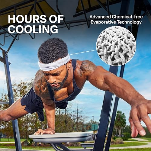 Image of COLD FACTOR Cooling Headband for Women and Men - UPF 50+ Advanced Evaporative Comfort, Instant Cooling Sweatband for Outdoor Sports, Fitness, Yoga, Hiking, Running, and Workout