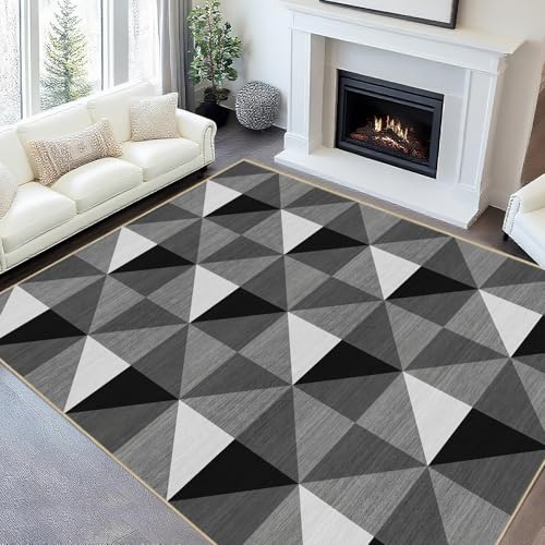 Area Rug 5x7 Modern Geometric Large Area Rug Living Room