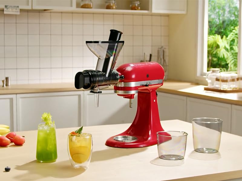 Image of Cofun Masticating Juicer Attachment for KitchenAid, Slow Juicer with Dual Feed Chute, High Juice Yield & Easy to Clean Cold Press Juicer Machine, Compatible with All KitchenAid Stand Mixers