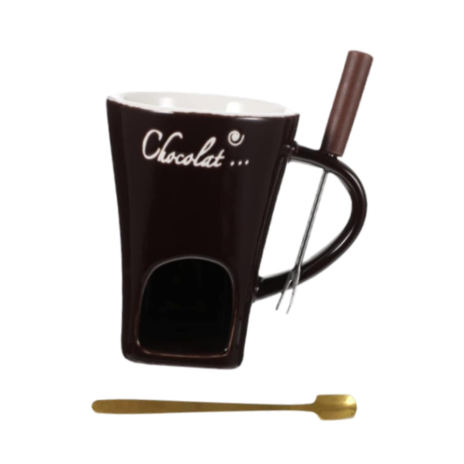 BNF Fondue Pot Kitchen Appliances Fondue Mug for Party Valentines Day Date Night Brown | Home & Garden