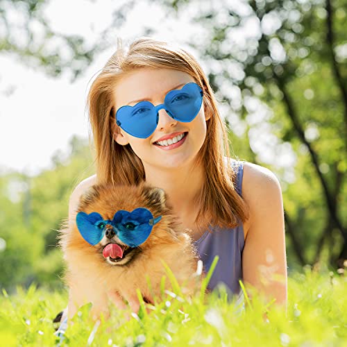 24 Pairs Heart Glasses Candy Rimless Sunglasses Trendy Eyewear Heart Sunglasses Bulk for Party Favors3