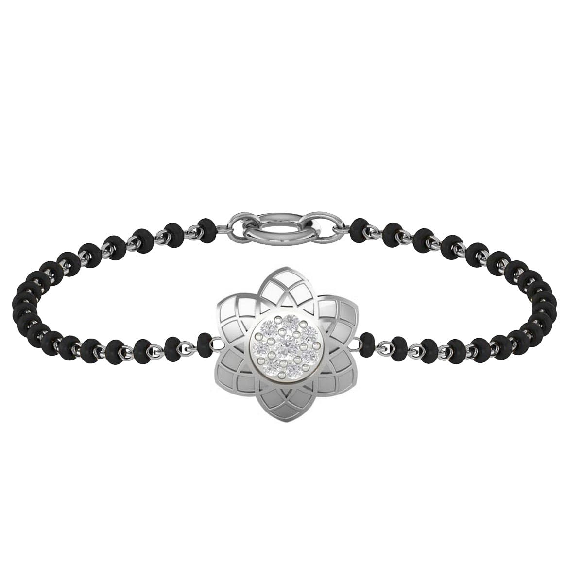 14K White Gold Diamond Bracelet for Women