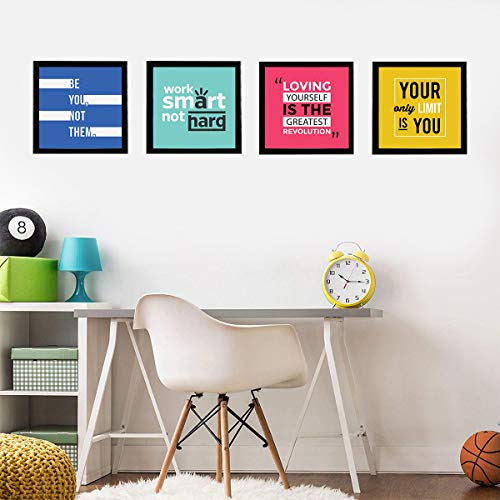 Image of Chaka Chaundh Wood Quote Wall Painting, Multicolour, Modern, 23 cm X 23 cm X 4 cm