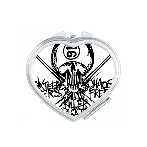Miroir de poche mignon Squelette Tueur pour retouches en voyage