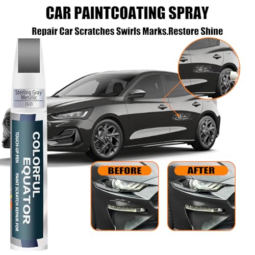 Image of UJ Sterling Gray Metallic Touch Up Paint for Ford, Car Paint Pen Scratch Repair Two-In-One Touch Up Paint, Premium Car Scratch Remover for Deep Scratches