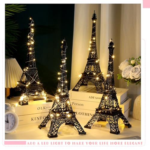 Estatua decorativa Torre Eiffel 12 piezas 15 pulgadas miniatura 3