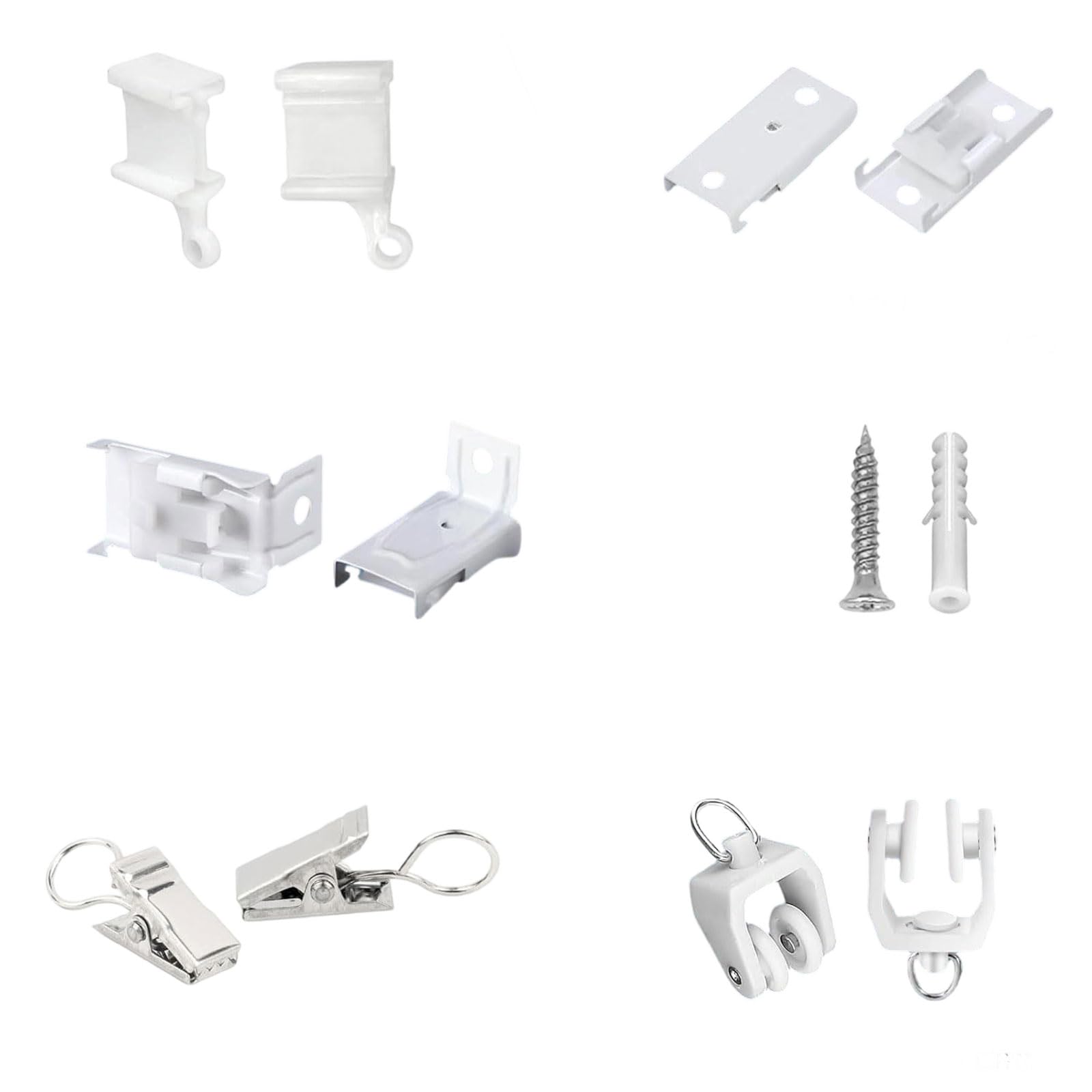 Bendable Curtain Rails Assembly with Brackets Easy Installation Flexible Curtain Track Wall Mount Brackets