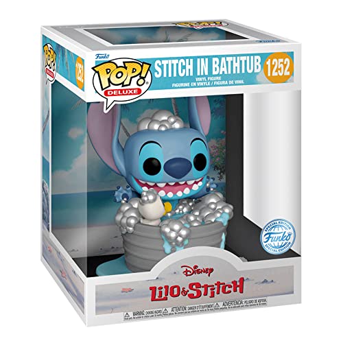 Funko Disney Pop! Deluxe Vinyl Stitch in Bathtub Figure 9cm, Multicolor, 9 cm