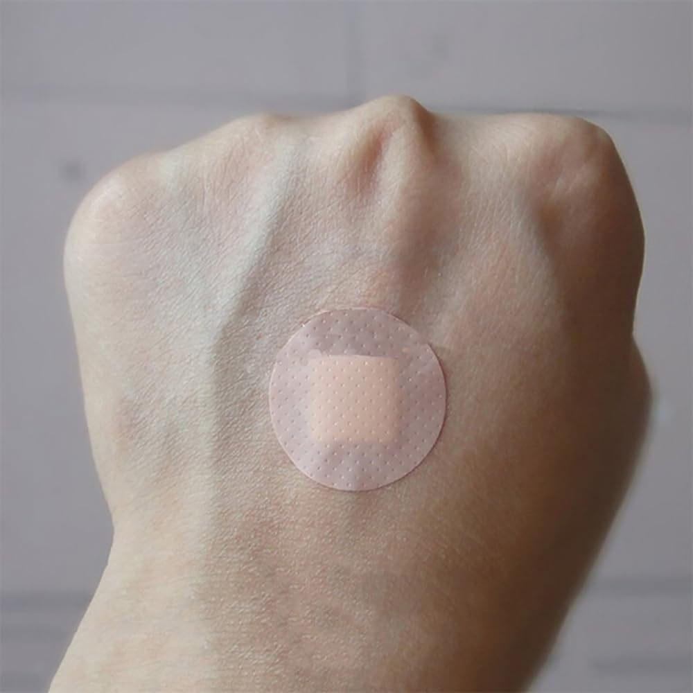 100 Cerotti Adesivi Rotondi Per Ferite – Piccoli, Impermeabili, Traspiranti, Per Primo Soccorso E Cura Della Pelle (22mm, PE)