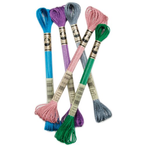 DMC 317W-E699 Light Effects Polyster Embroidery Floss, 8.7-Yard, Green Emerald