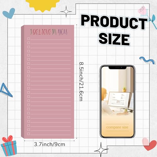Image of Censen 10 Pack 500 Sheets to Do List Notes Daily Checklist Notepad with 50 Sheets Undated Memo Pad Color Block Shopping List Weekly Plan Notepad Organizer Planners (Morandi,Motivation Words) | Note Book 517 Sheets Colorful Memo Pad Office School Supplies Planner Shopping Weekly Plan Task Organizer Tear-off Design