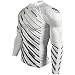 Hayabusa Metaru Charged Long Sleeve BJJ Rash Guards (White/Black, M)