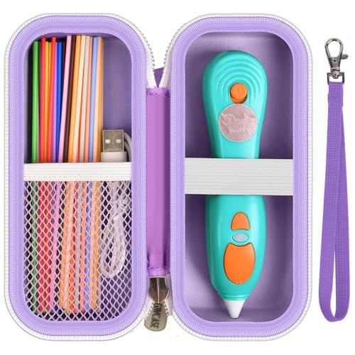 GWCASE Case Compatible with 3Doodler Start+ Essentials 3D Printing Pen for Kids, Travel Organizer Carryer for Filament Refill Packs, Micro-USB Charger...