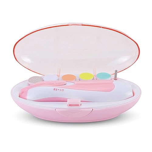 Limadora de uñas para bebé, limpiadora de uñas eléctrica segura para bebés con luz, batería de uñas para recién nacidos, cortaúñas para uñas de bebé