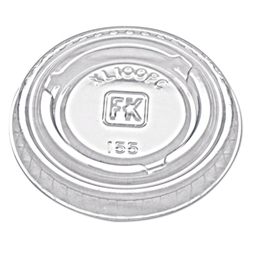 Fabri-Kal XL100PC Portion Cup Lids Fit 0.75-1 oz Portion Cups Clear 2500/Carton