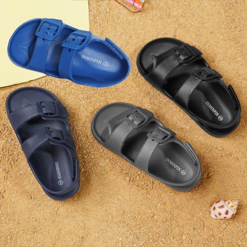 Image of INMINPIN Toddler Boys Girls Buckle Sandals Comfort Open Toe Sandal with Adjustable Back Strap